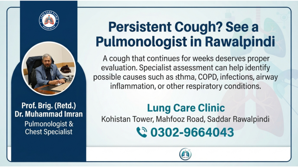 Pulmonologist for Persistent Cough Rawalpindi