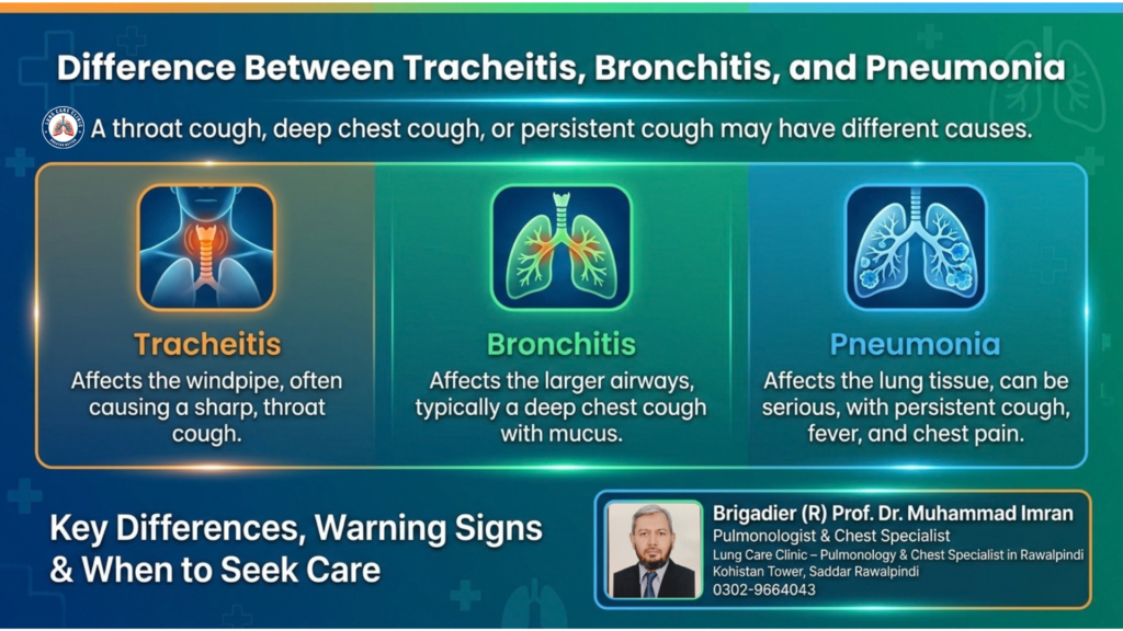 Tracheitis vs Bronchitis vs Pneumonia