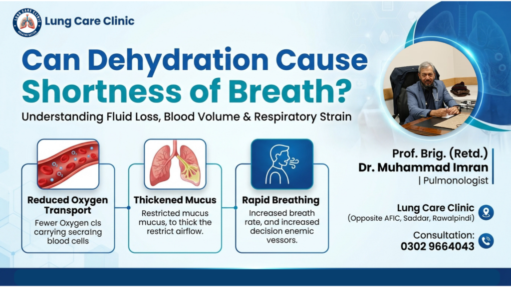 can dehydration cause shortness of breath