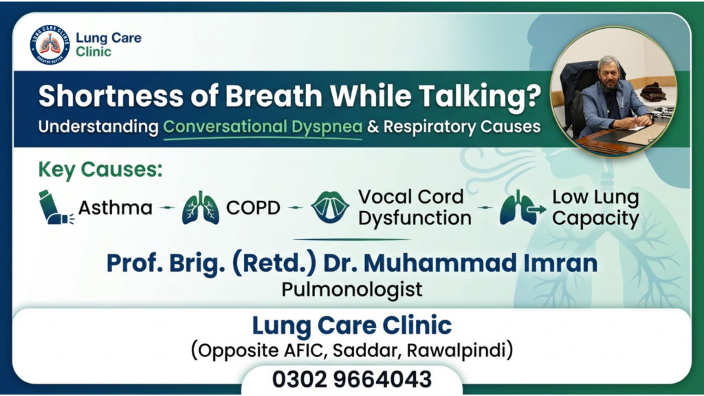 shortness of breath while talking
